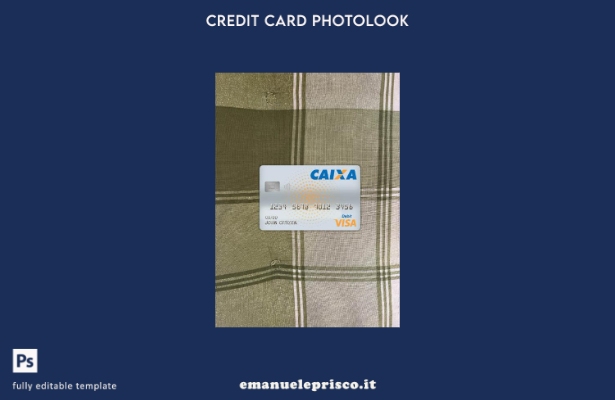 modello anteriore photolook della carta di debito del visto bancario Brasile Cai